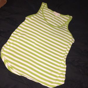 Michael Kors - Lime and White Striped Tank